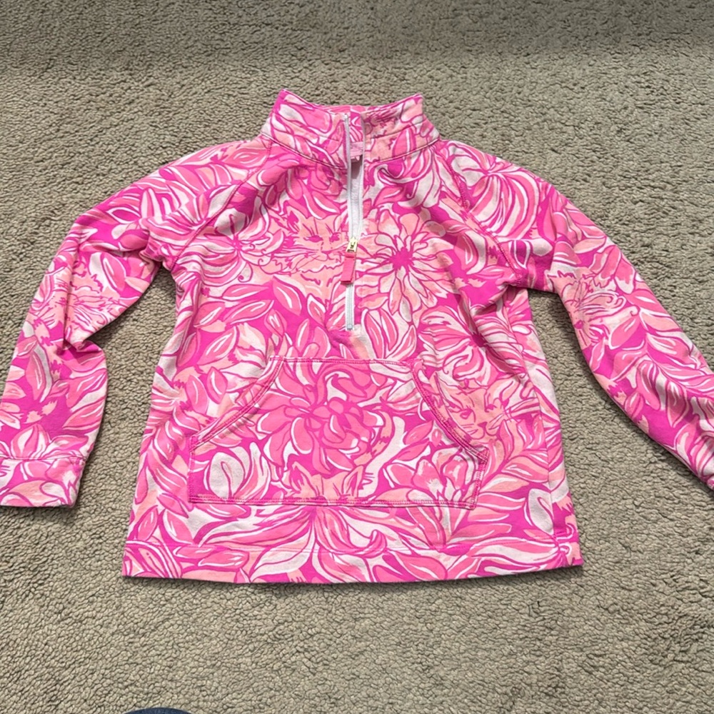Girls Lilly Pulitzer skipper popover (half zip) - size 6/7